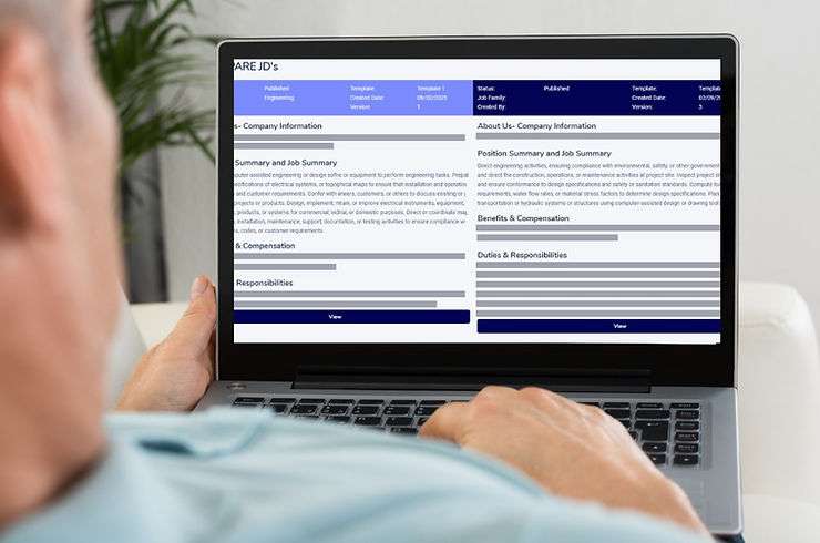 Man working on laptop. 